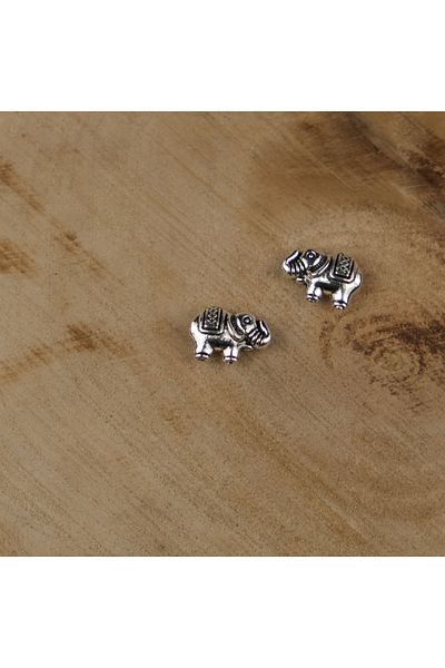 Prestij Boncuk Culoarea argintie Metal Elephant Figura Aparat intermediar Colier Bratara Aparat Tasbih 3 buc