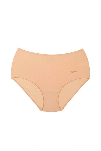 Kom Women's Cotton Basic High Waist Panties Set of 4