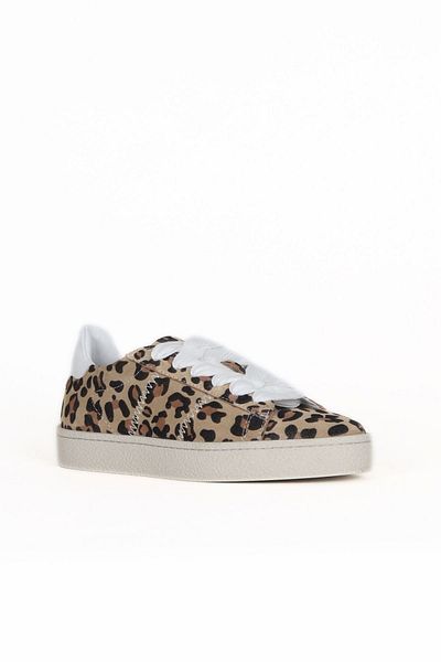 Bueno Shoes Pantofi sport pentru femei din piele intoarsa leopard 16wa8213