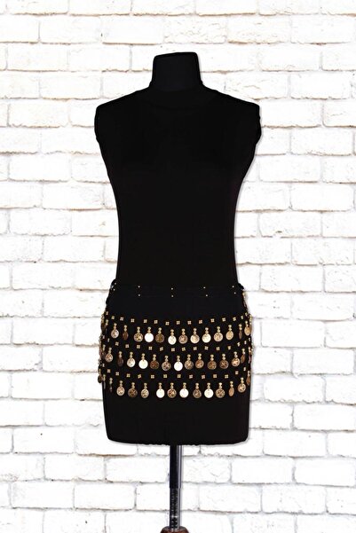 Armelit Şakira Kemeri Kına Roman Oryantal Üçgen Altın Paralı Shakira Kemer