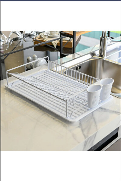 Hagen Ömür Boyu Paslanmaz Bulaşıklık Beyaz Bulaşık Kurutmalık Paslanmaz Tezga...