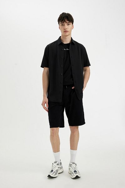 DeFacto Gabardine-Bermudashorts – Normale Passform, gerades Bein C5397ax24sm