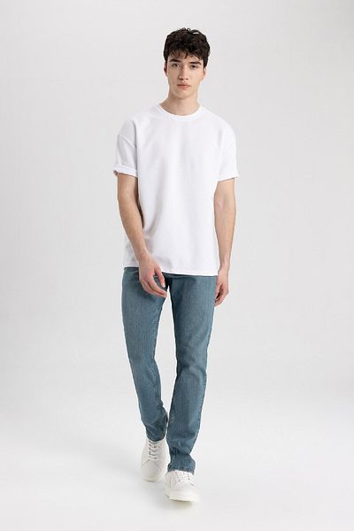 DeFacto Pedro Slim Fit Στενή Εφαρμογή Κανονική μέση με στενό πόδι Jean παντελόνι W7521AZ24SM