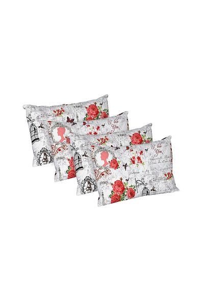 ALCAM Set of 4 Romance pillows, quilted microfiber, 50x70 cm