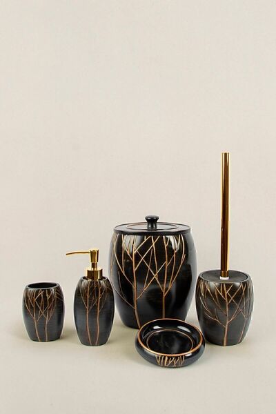 İrya Lioni 5 Piece Bathroom Set Dark Brown