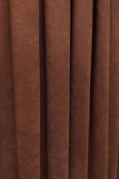 Cortibo Βελούδινη υφή Barcelona - Κουρτίνα φόντου γαλακτόχρωμη καφέ χωρίς πιέτες