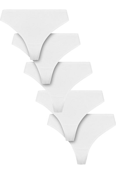 Urban Classics Damen Basic Baumwolle Tanga 5er-Pack