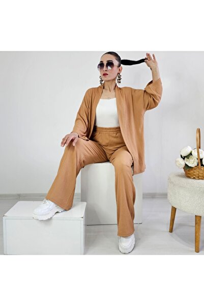 6 butik altı üstü butik Σετ κιμονό με φαρδύ πόδι από ύφασμα αράχνη