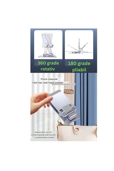 SMARTO Smarto H13 360° rotating phone holder, portable, desktop, tablet, iPad, height adjustable