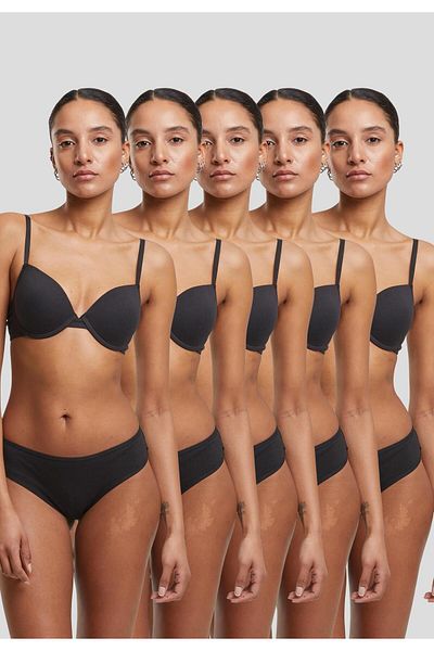 Urban Classics Ladies Basic Cotton Brazilian 5-pack