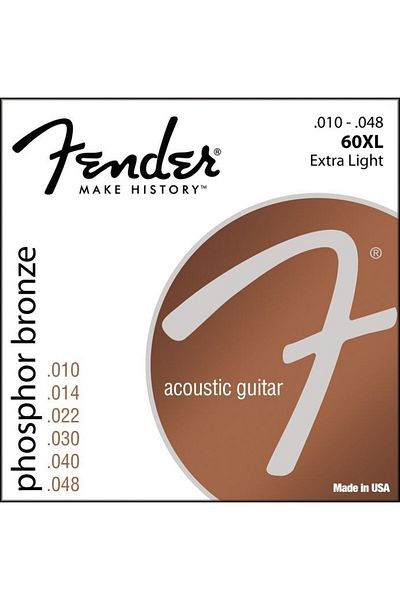FENDER Phosphor Bronze Acoustic Guitar String Ball End 60XL .010-.048