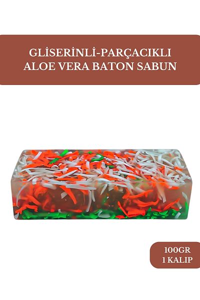 bermark Aloe Vera Gel Soap with Glycerin Particles 100 Gr - Intense Fragrance, Moisturizing Effect