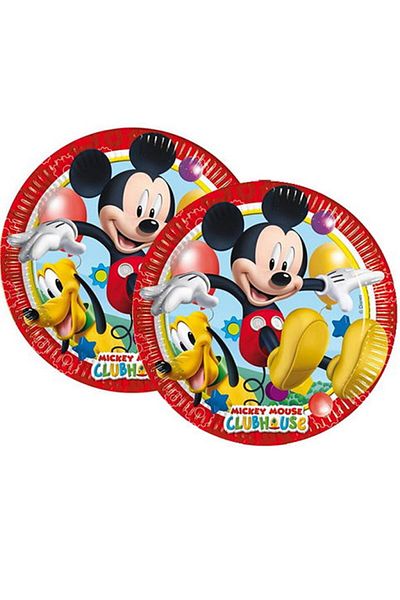 Hayaller Dükkanı Πιάτο Mickey Red 8 τεμαχίων 23 cm-