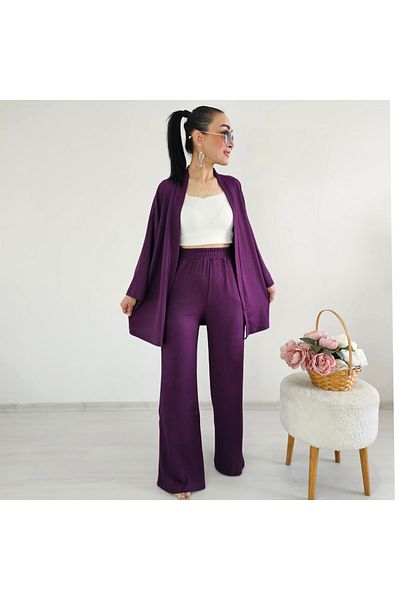 6 butik altı üstü butik Set kimono dublu cu picioare late din țesătură Spider