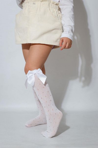 Daymod There Is an Ax. Children's Knee Socks White