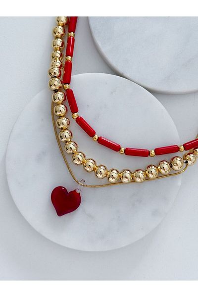 CHARMLUCKY 3-Piece Red Heart Combination