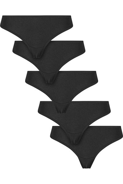 Urban Classics Ladies Basic Cotton Tanga 5-pack