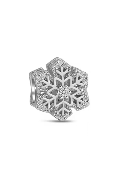 Fubena Silver Snowflake Silver Charm