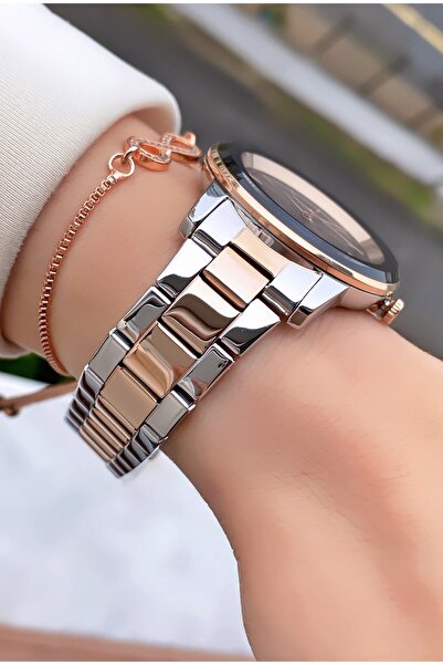 Homies Brand Rose Silver Color Steel Cord Women's Wristwatch - Bracelet Gift