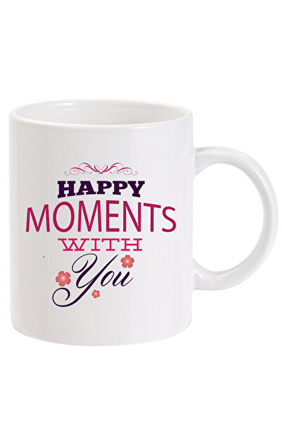 OEM Εξατομικευμένη λευκή κούπα "Χαρούμενες στιγμές μαζί σας", INOVATIX®. 330 ml