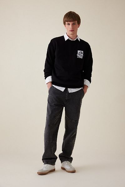 DeFacto Φούτερ με στάμπα Crew Neck Boxy Fit - C7048AX24AU