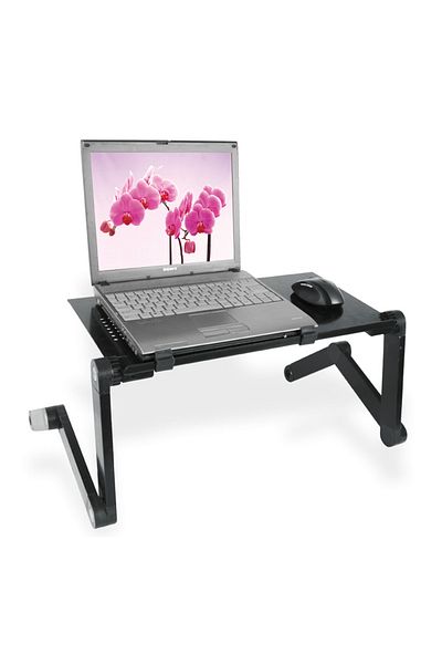 Tronsmart Masuta laptop Tronsmart YL-805 inaltime reglabila, din aluminiu cu sistem de ventilatie tip coller USB