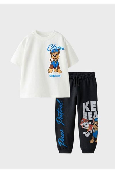 Çipil Çipil Paw Patrol Chase Printed T-Shirt Suit