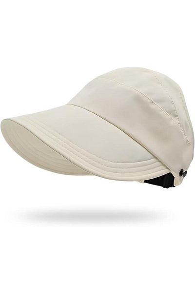 valkyrie Wide Visor, Sunscreen Women's Hat - Tennis Sports Hat with Mask Wearing Button White