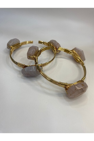 Tılsım Bijuteri Peach Agate Natural Stone 3 Stones Adjustable Natural Stone Bracelet,Natural Stone Bracelet