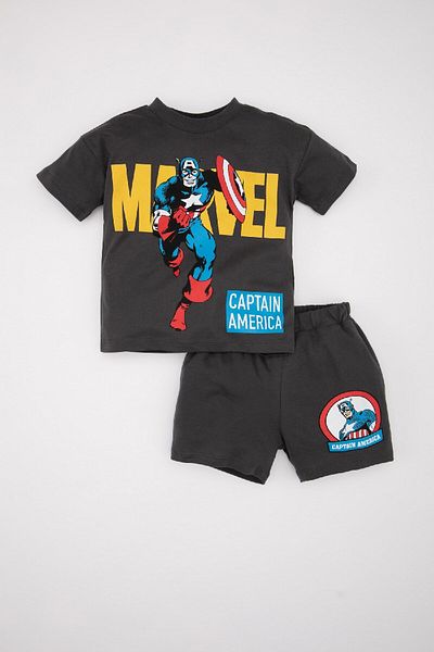 DeFacto Baby Boy 2Plik Marvel Comics dohány és rövidnadrág