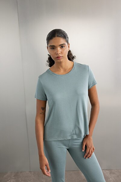 DeFacto Fit Modal Crew Neck - Αθλητικό κοντομάνικο μπλουζάκι C0193ax24sm