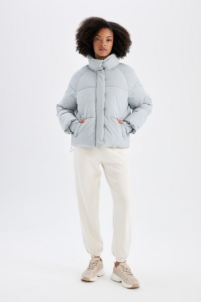 DeFacto Fit down Jacket - Water Repellent, Stand Collar, Zip-Up, Puffer with Snap Pockets A1550Ax24Wn