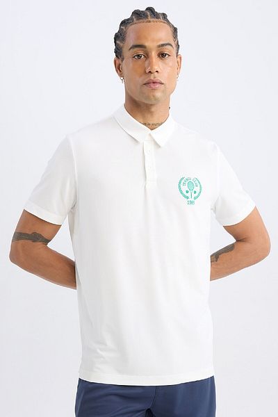 DeFacto Sportlich bedrucktes, kurzärmliges Polo-T-Shirt aus schwerem Stoff – C0416ax24sm