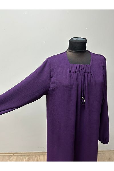 MSA Giyim Long-Sleeved, Solid Color, Practical One-Piece, Aerobin Dress