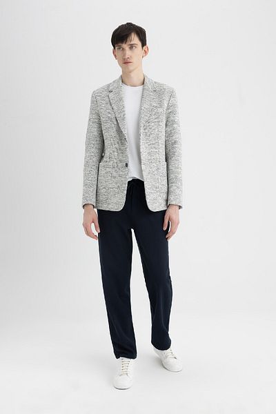 DeFacto Modern Fit Half Lining Buttoned Pocket Blazer Jacket C6000ax24sp