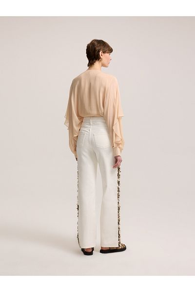 BAQA Beaded White Trousers