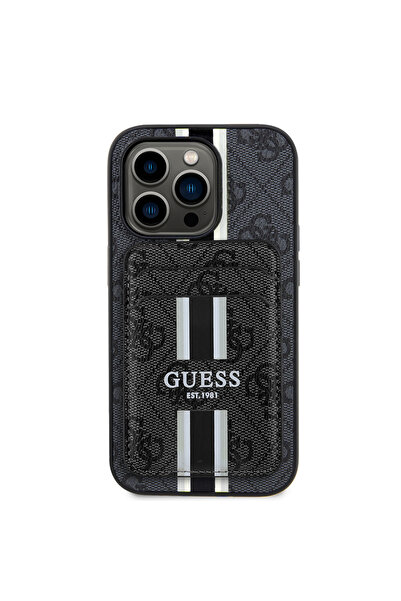 Guess iPhone 14 Pro Max uyumlu Kılıf Guess Lisanslı Magsafe 4G Desenli Çizgil...
