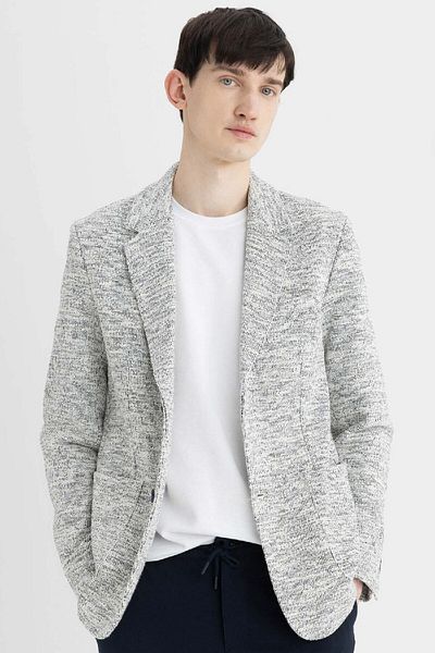 DeFacto Modern Fit Half Lining Buttoned Pocket Blazer Jacket C6000ax24sp