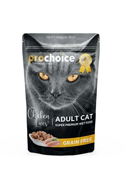 ProChoice Pro Choice Adult Cat Chicken Wıth Lıver Pouch 85gr