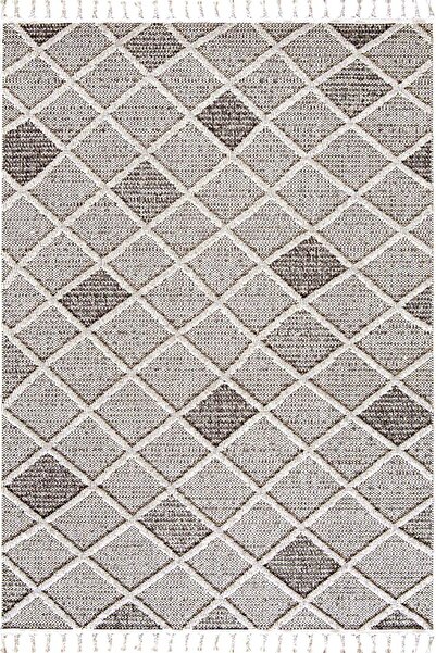 Halı Sepeti Enti Bukle 1411 Krem Iskandinav Halı Kesme Yolluk Salon Halı Koridor Oturma Odası Halısı