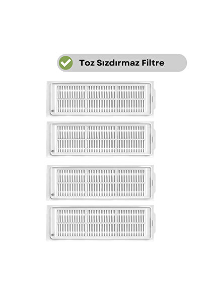 robotyedek Xiaomi Mop 2 Pro أسود - متوافق مع 4 قطع بديلة لفلتر Hepa