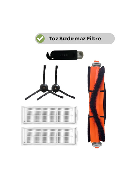 robotyedek مجموعة فرشاة وفلتر بديلة مكونة من 6 قطع متوافقة مع Xiaomi Mop 2 Pr...