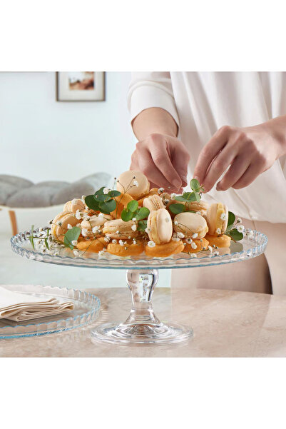 Paşabahçe Cake platter with upturned edge 32cm, Patisserie