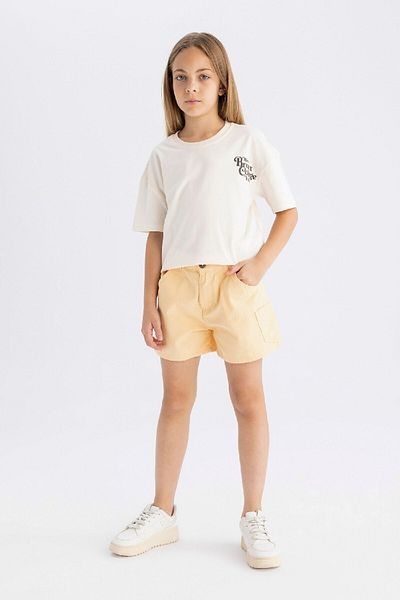 DeFacto Girl's Cotton Shorts - C5221A824SM
