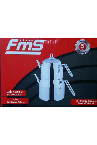 FMS Self Draining Daisy Midi Metal Teapot