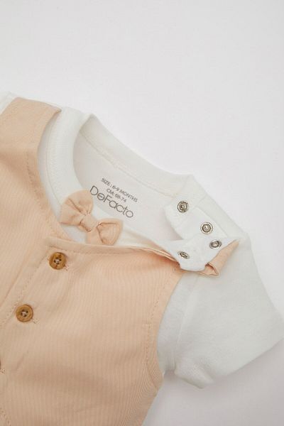 DeFacto 2-Piece Woven Set for Baby Boy - Body Shorts with Short Sleeves and Snap Closure C4361A524Sm