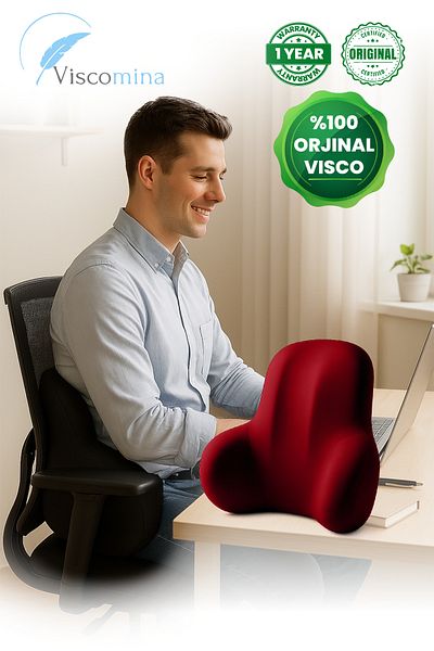 Viscomina Orthopedic Visco Lumbar Pillow Back Cushion Visco Vehicle Lumbar Support Cushion Vehicle Back Pillow 4 Colors