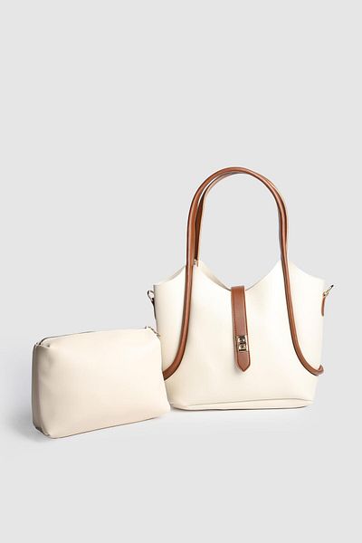 La La'Graccio Paris La'Graccio Paris Women's Becas Makeup Bag Strap Bag Cream Tan