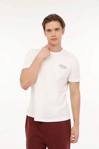 lumberjack ML CONNELL 11URB1006 4FX - Ανδρικό κοντομάνικο λευκό μπλουζάκι