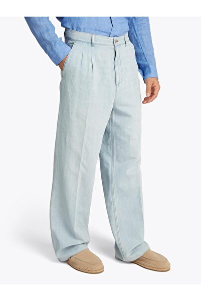 Tommy Hilfiger Erkek T1 CHINO 5-PKT LIGHT IND DENIM Jean Pantolon
